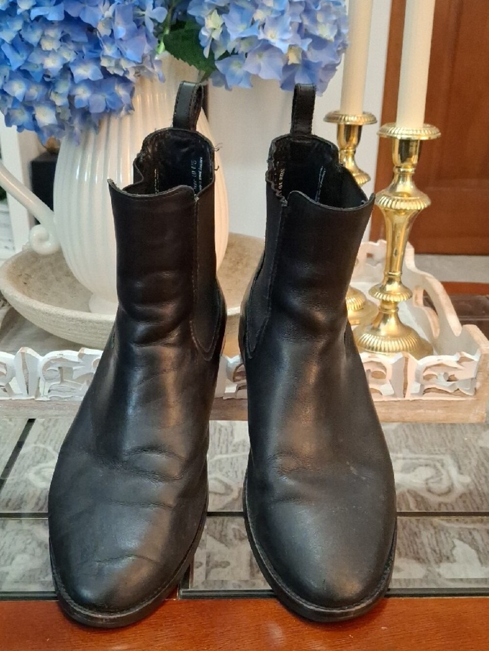 Thursday Boot Company Veronica Black Leather Chelsea Boots Size 10 - Picture 6 of 9